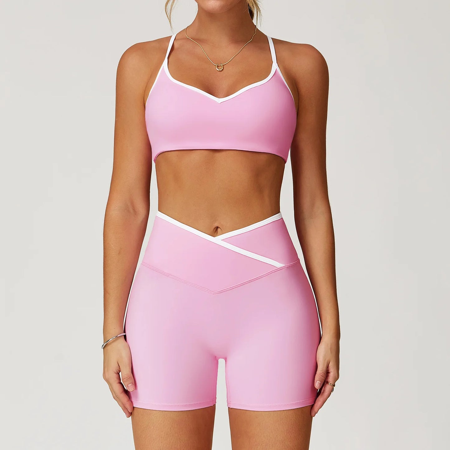 Women's Yoga Set 2 Pieces Workout Tracksuit Sportswear Gym Clothing