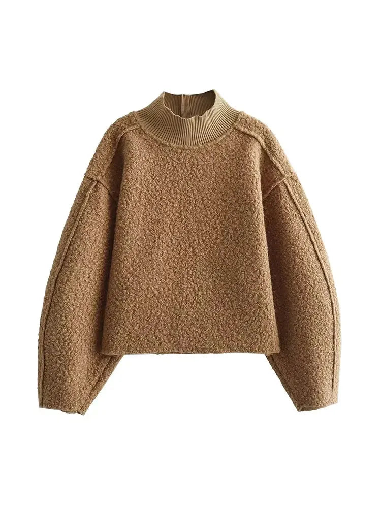 HH Sweatshirts Turtleneck Long Sleeve Pullover for Women
