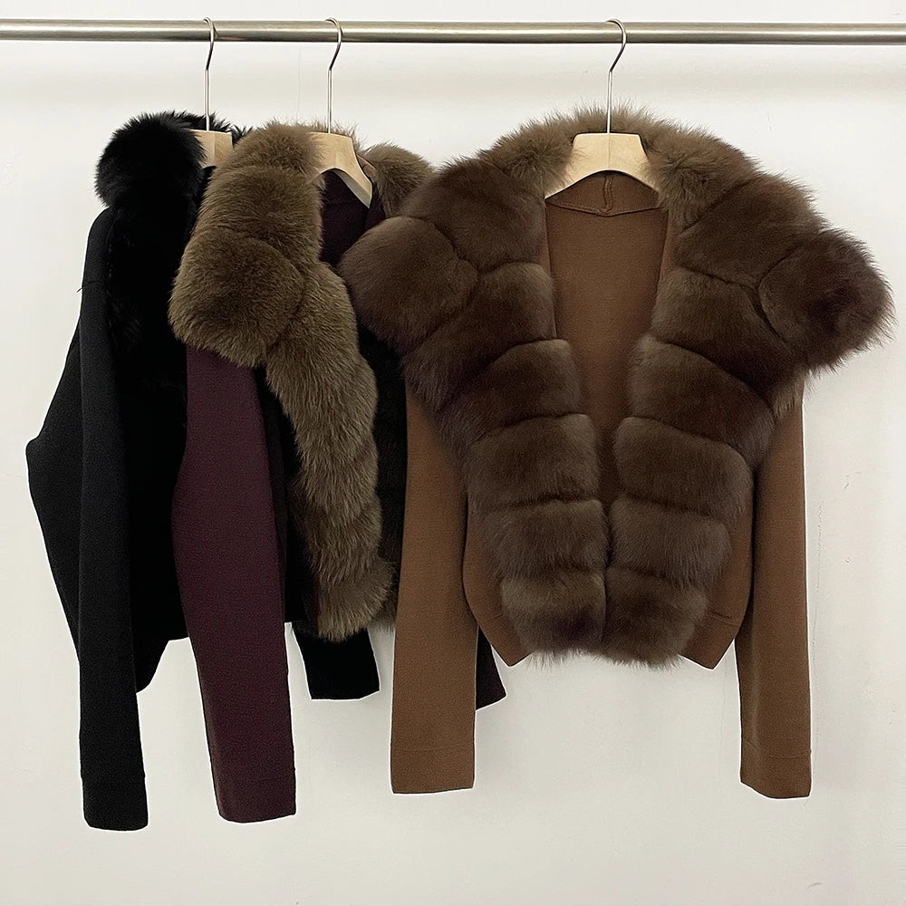 Women's Light sweater with Natural Fur
