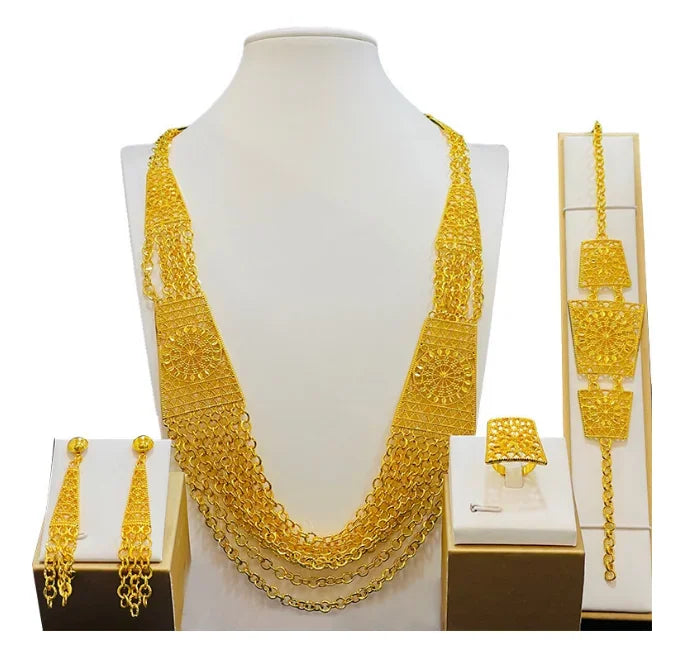 Flower Design Luxury Color Women's Jewelry Set