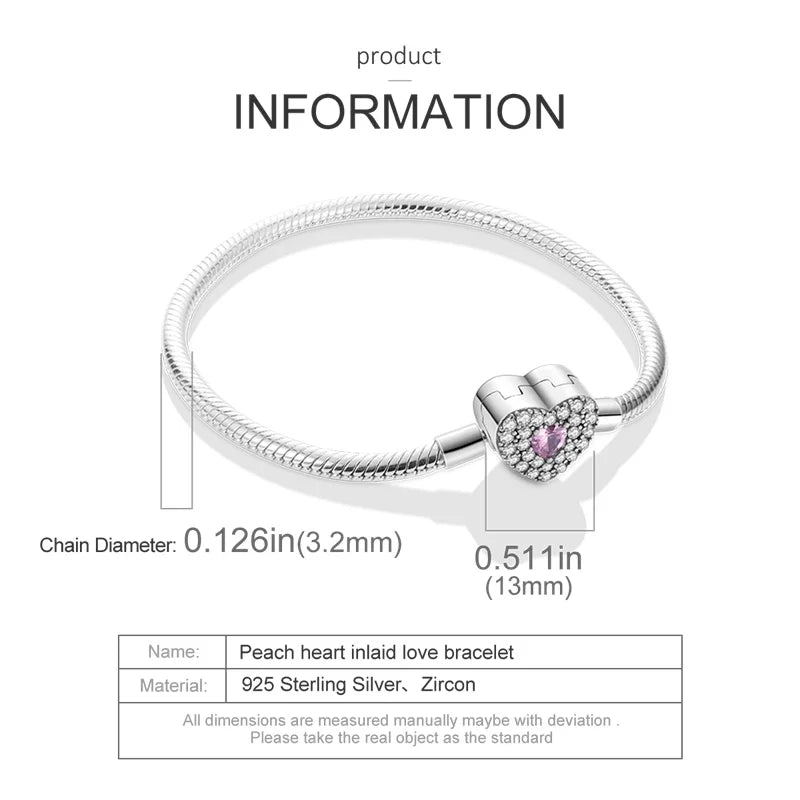 Silver Colorful Love Zircon Women's Jewelry