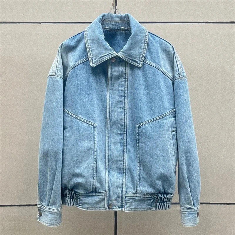 single breasted lapel long sleeved top for summer