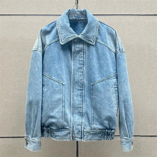single breasted lapel long sleeved top for summer