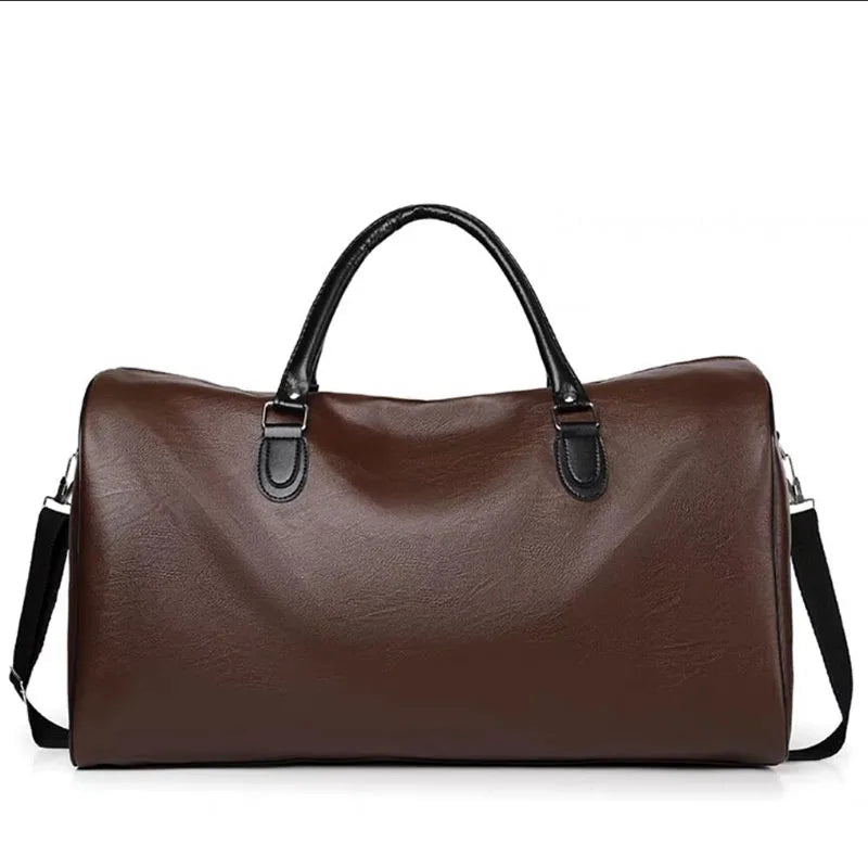 Men's Business Travel Bags Leather Large Capacity Handbags