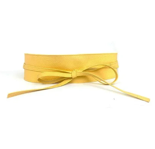 Women Belt for Dress Leather Bowknot Wide Belts