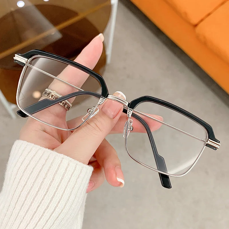 Reading Glasses for Men New Half Frame Fashion Far Sight Hyperopia Eyewear