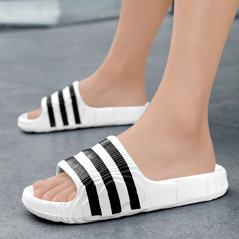 Men Slippers Shoes Fashion Non-Slip Rubber Outdoor Slides