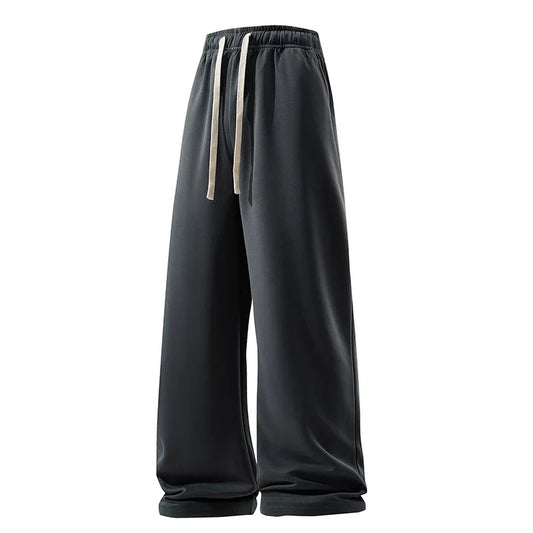 Wide Leg Pant Fashion Sweatpant Elastic High Waist Drawstring
