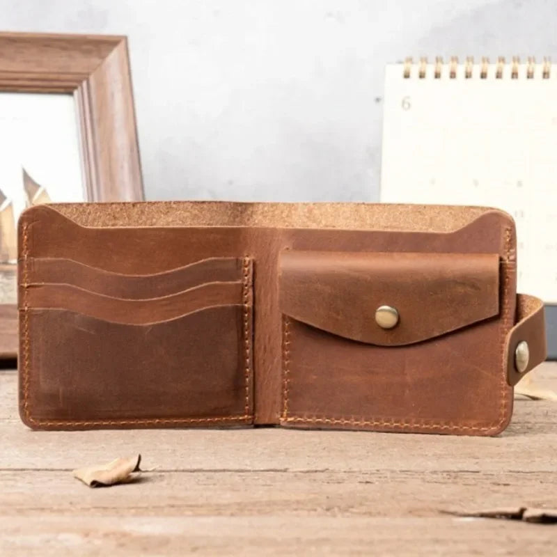 Leather Men's Wallets with Coin Pocket