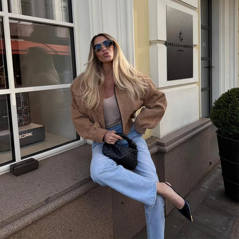 Vintage Suede Jacket For Women
