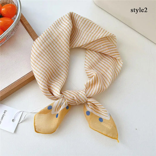Dot Print Square Headbands Neck Scarves