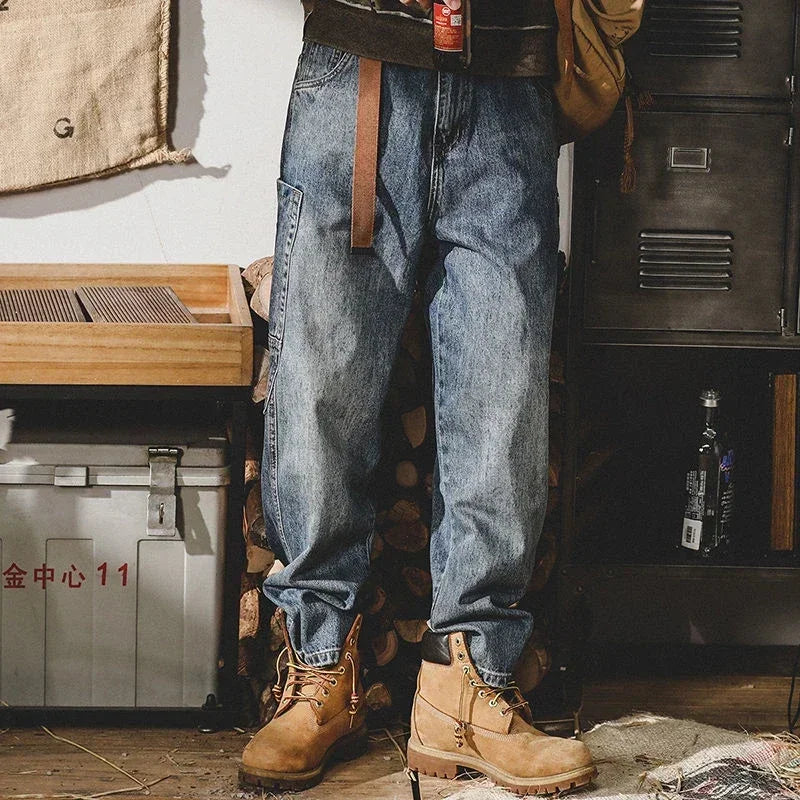 Men's Jeans Tapered Cowboy Pants