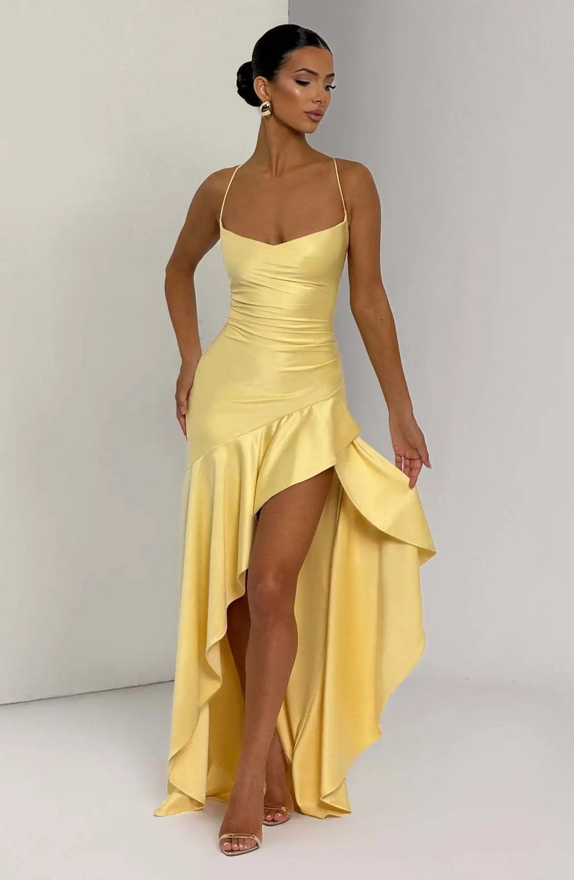 Woman Sexy Slim Backless Elegant Evening Dress