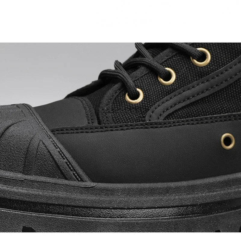 Men Boots Outdoor Work Toe Cap Anti-collision Male Canvas Boot