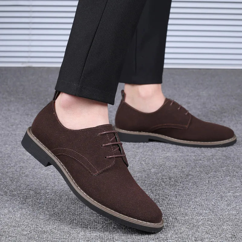 Men Casual Shoes Men's Suede Shoe Lace Up
