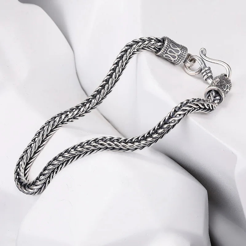 Men Bracelet 925 Sterling SilverVintage Men Bracelet for Man