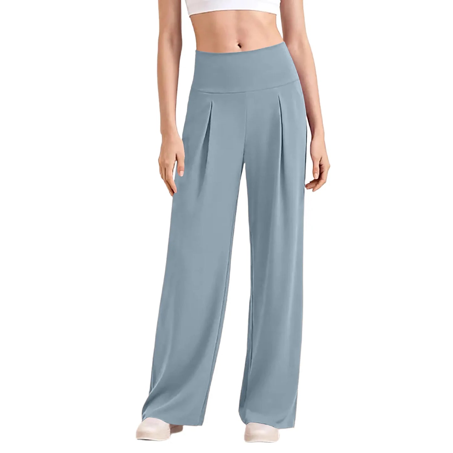 Women's Wide Leg Sports Pants  Comfortable Elastic Wide Leg Pants
