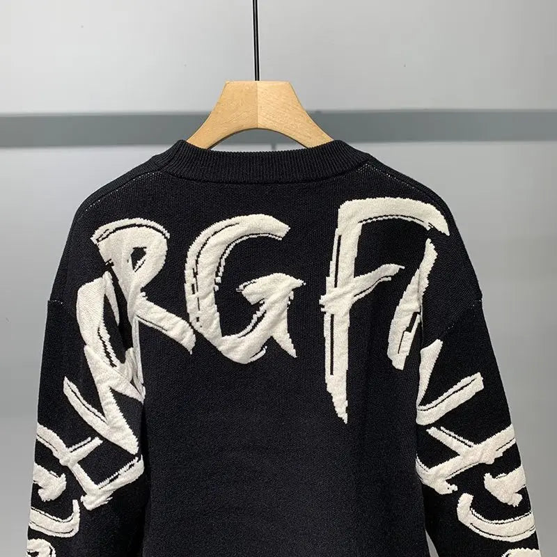 Trendy  Fashion Long-sleeved Sweater  Knitted Sweater