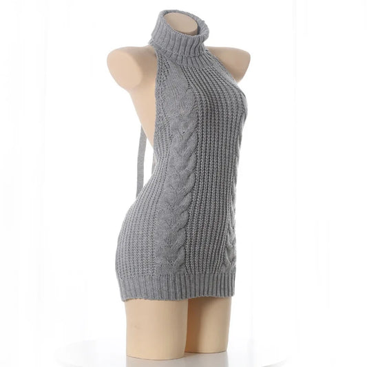 Sexy shoulder And Bra Exposure Cosplay Women's Knitwear