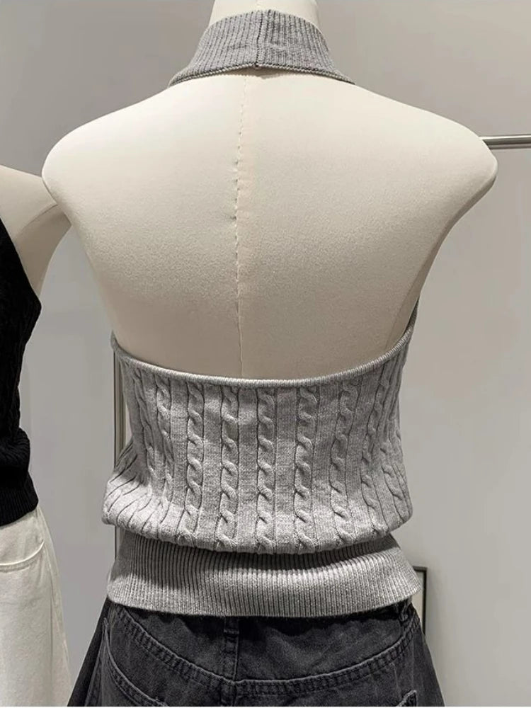 Halter Neck Sleeveless Tank Top for Women