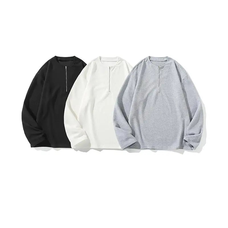 Round Neck Long Sleeve Sweatshirt Casual Versatile Pullover for Women Men