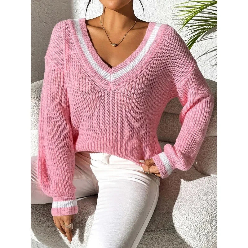 Casual Women's V-neck Sweater
