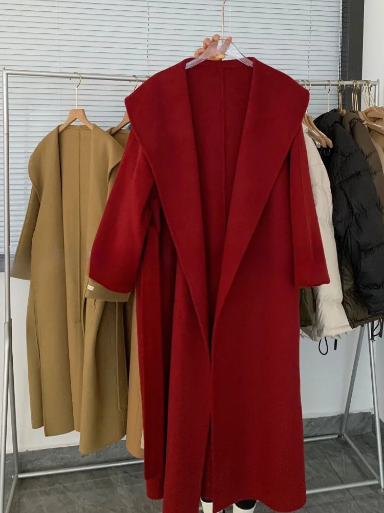 Black Double-Sided Woolen Coat