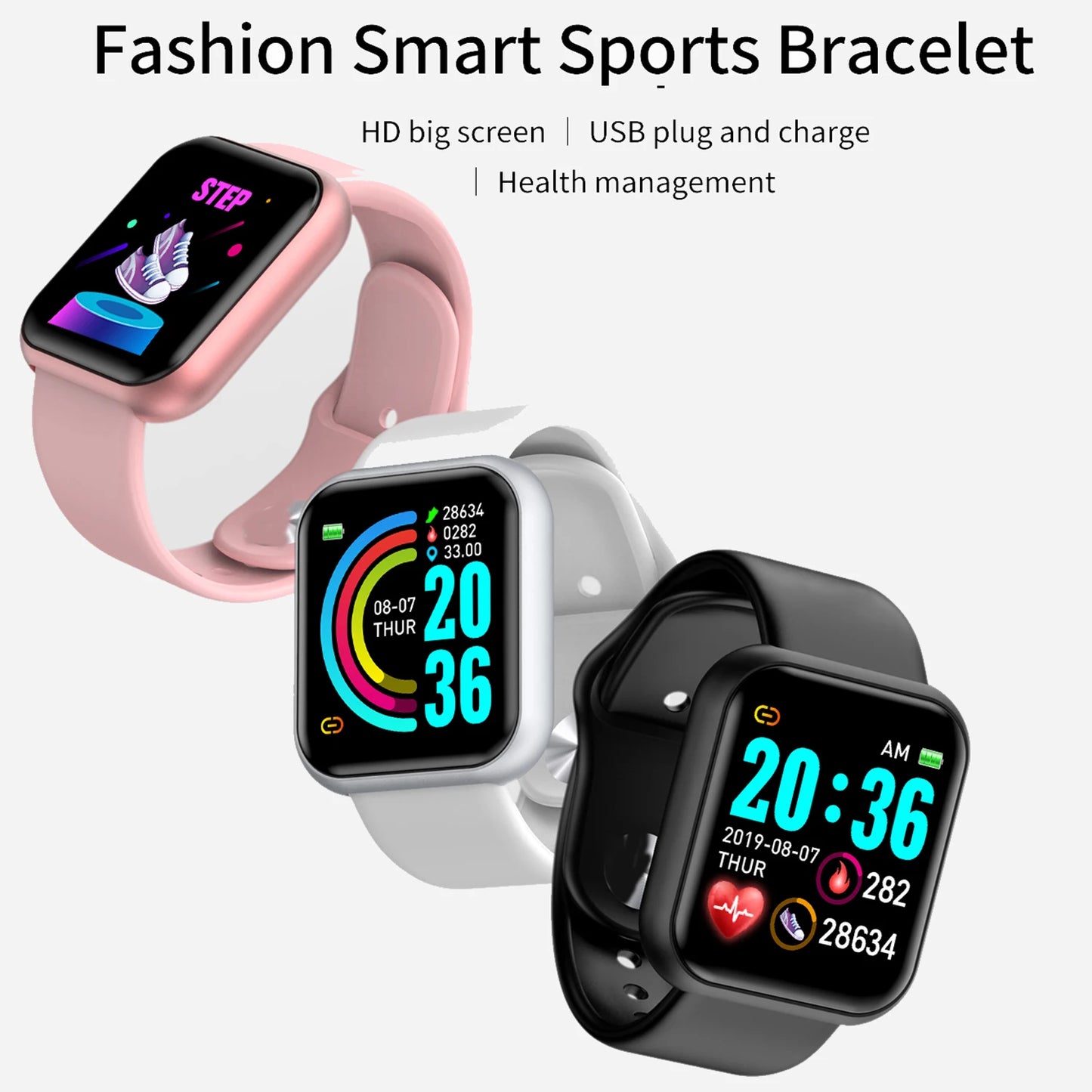 Smart Watch For Women Men Wristwatch Bluetooth Connection Fitness Sport Bracelet Sleep Monitor Digital Watche