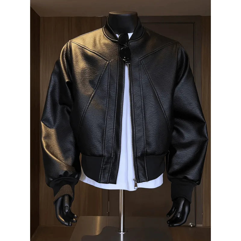 Men Coats Faux Leather Jackets