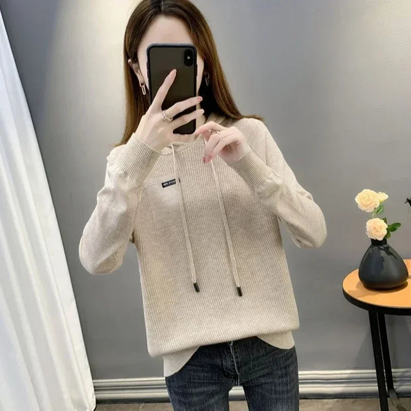 Women's Hooded Sweatshirts Loose Plain Hoodies