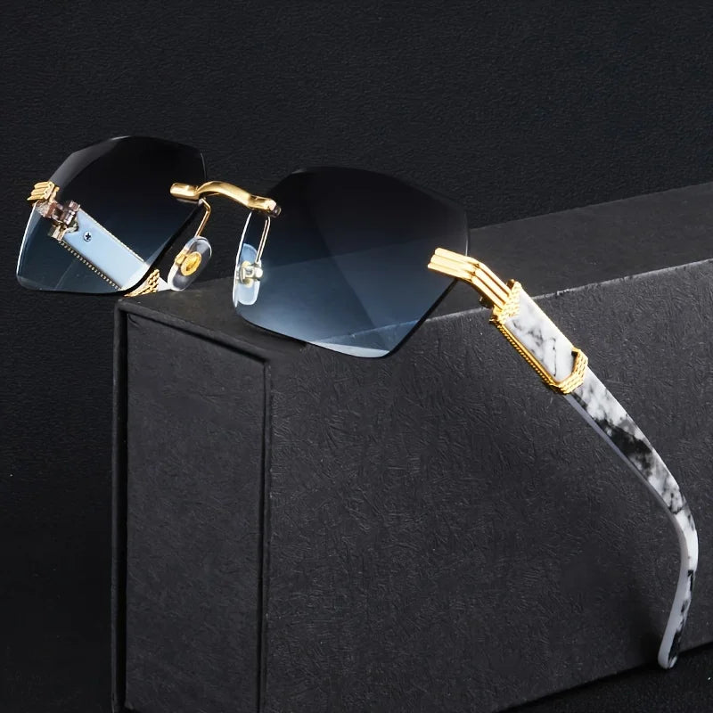 Fashion Rimless Sunglasses Men Women Populare Frameless Sun Glasses