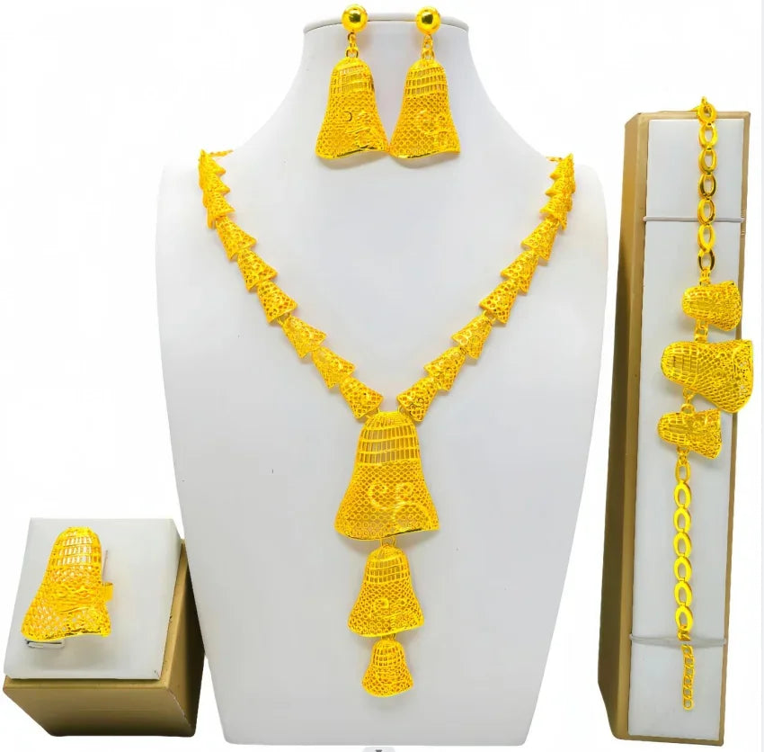 Flower Design Luxury Color Women's Jewelry Set
