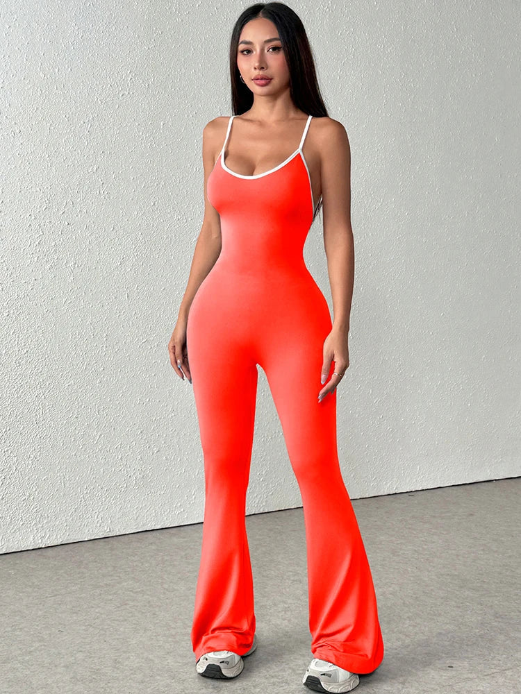 Women's Jumpsuits Streetwear Fashion Slim Sexy Sling Backless Elegant Female Jumpsuits