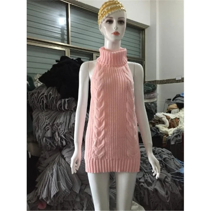 Sexy shoulder And Bra Exposure Cosplay Women's Knitwear
