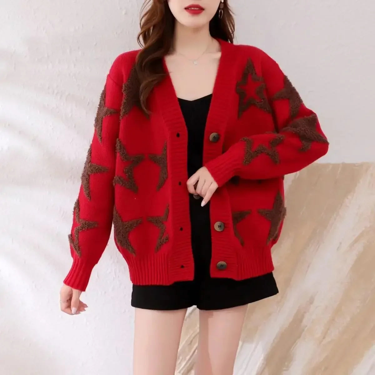 Knitted Sweater Woman Coat Cardigan
