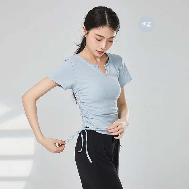 White Blouse for Dancing Women Long Sleeve Shirt