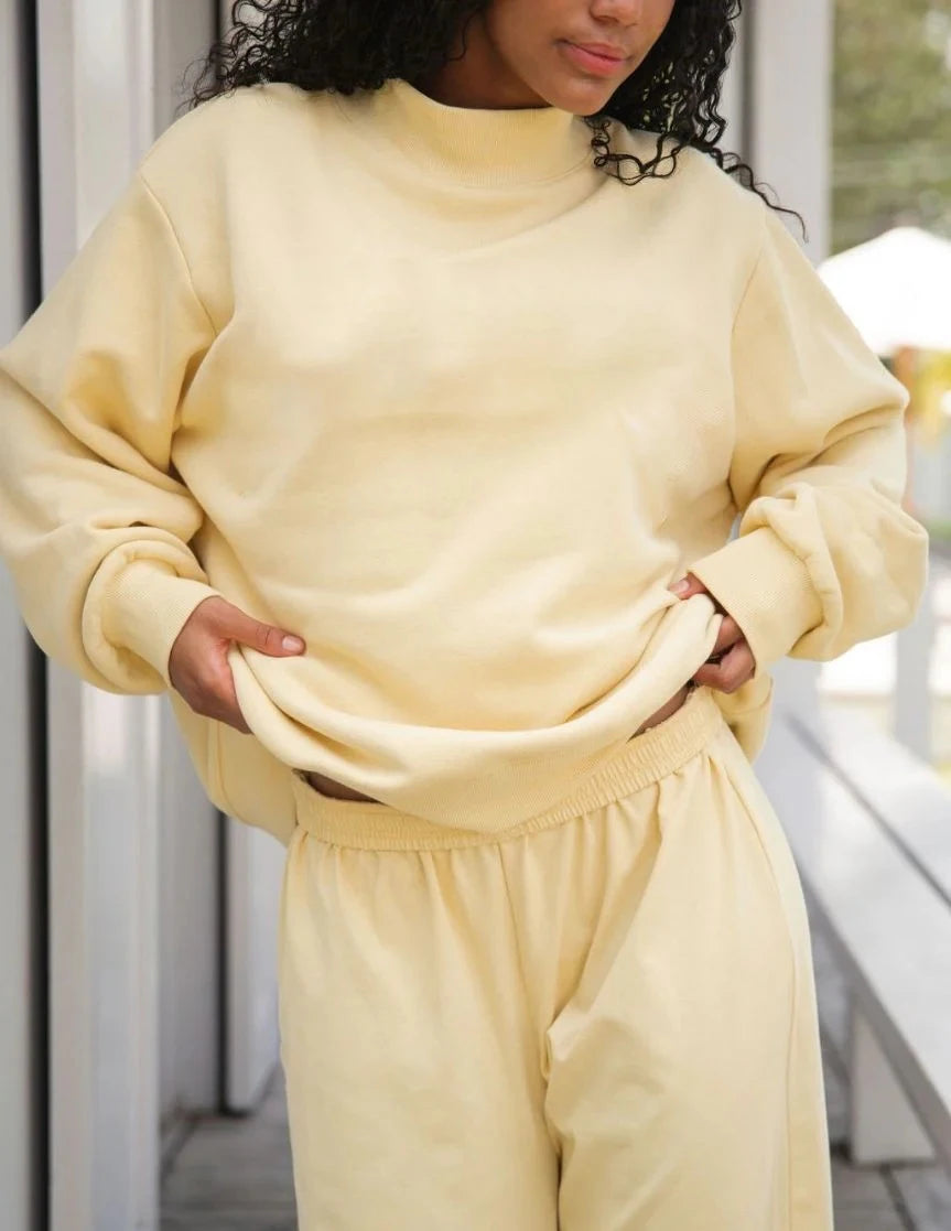 Women's Sweatshirts  Casual Long Sleeve Mock Neck Tops Plus Size Womens