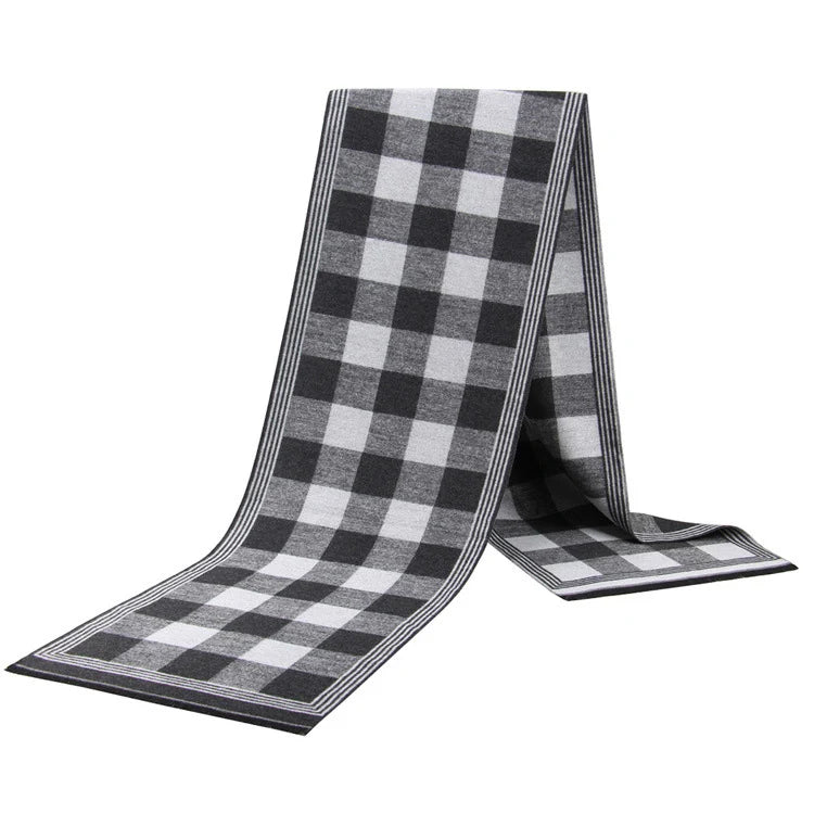 Cashmere Shawl Luxury Brand Scarf Soft Keep Warm Outdoor Grey Knit Neckerchief