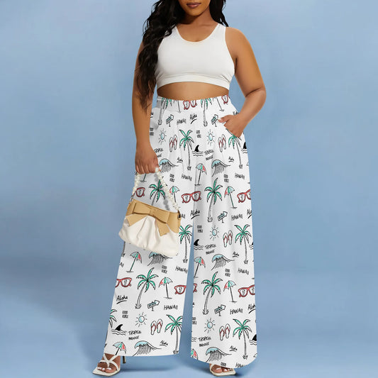 Wide Leg Pants for Women  with Pocket