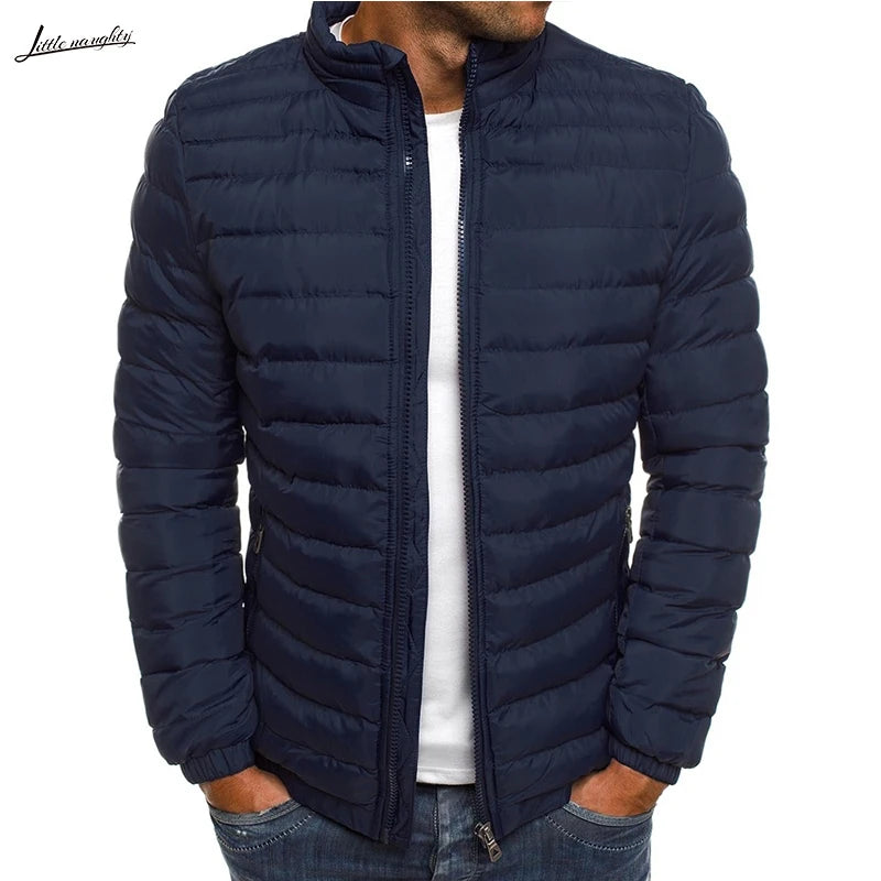 Parkas Solid Hooded Cotton Coat Jacket