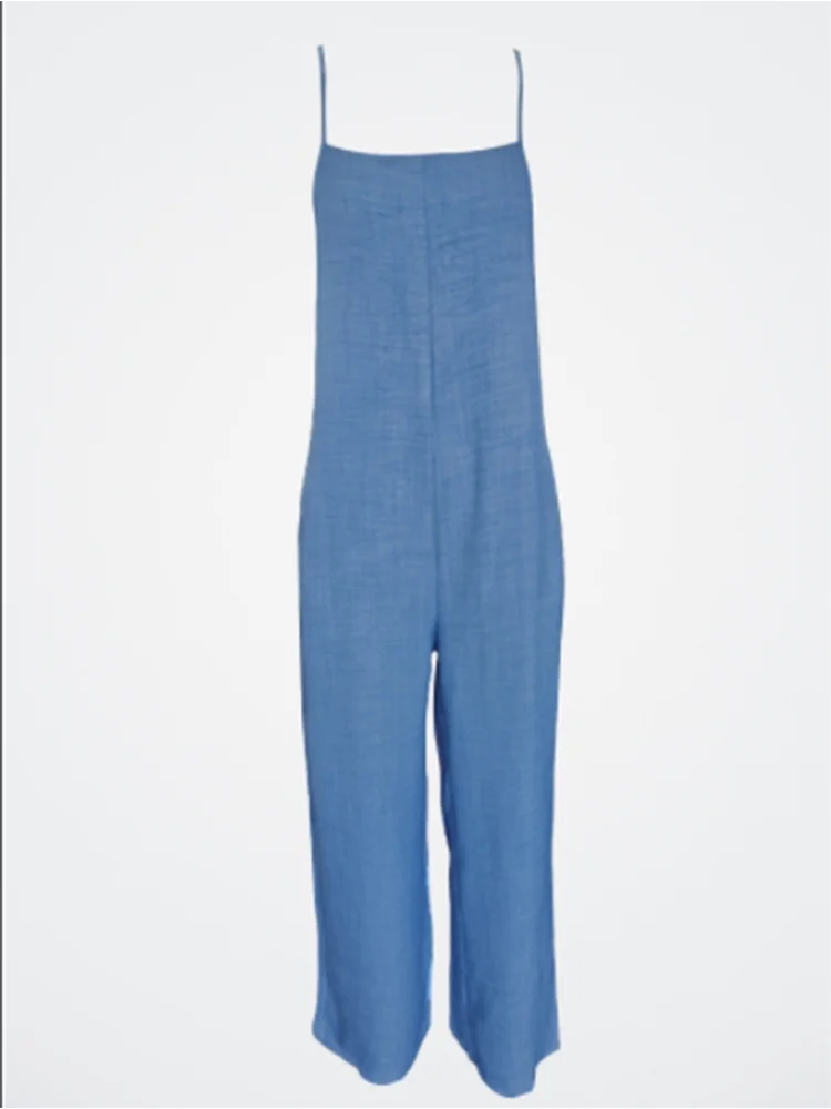 Women's Sleeveless Jumpsuit with Suspender