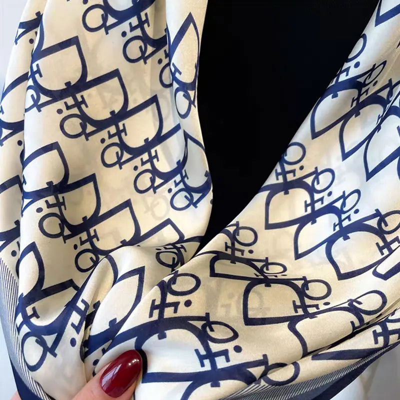 Ladies' Silk imitation Vintage scarf