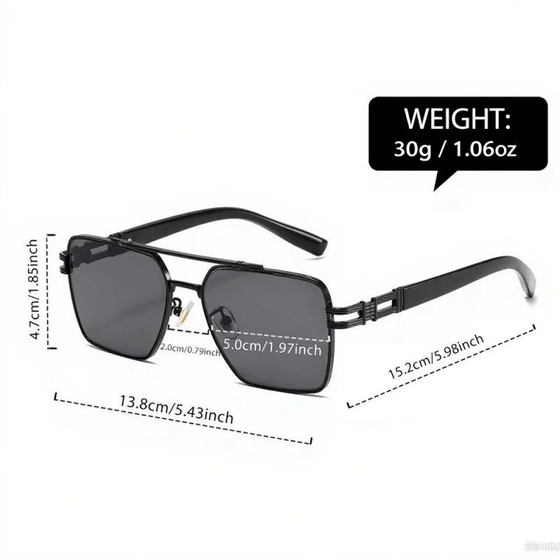 1PC, double beam glasses, fashionable cut-out temples, oversized ultra-light frames