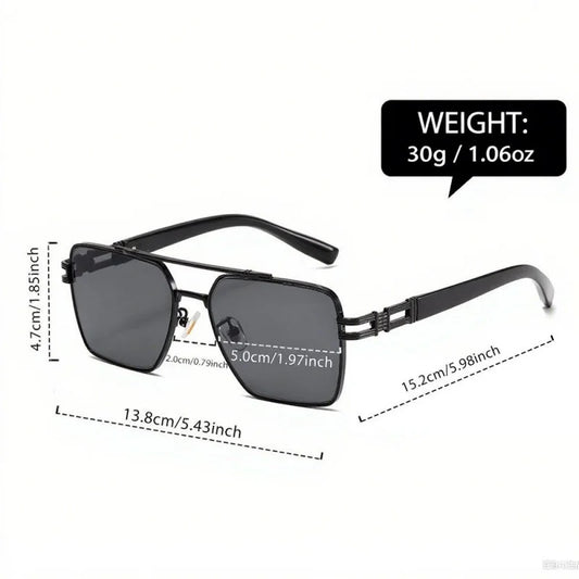 1PC, double beam glasses, fashionable cut-out temples, oversized ultra-light frames