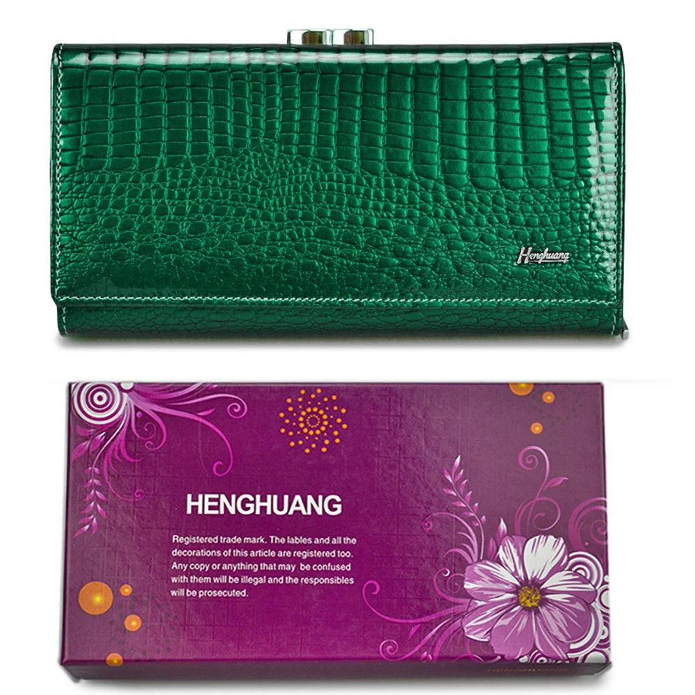 Womens Wallets Female Alligator Long Hasp