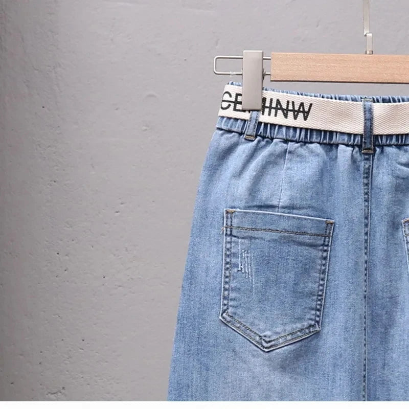 Women's Denim High-waisted Jeans Skirts