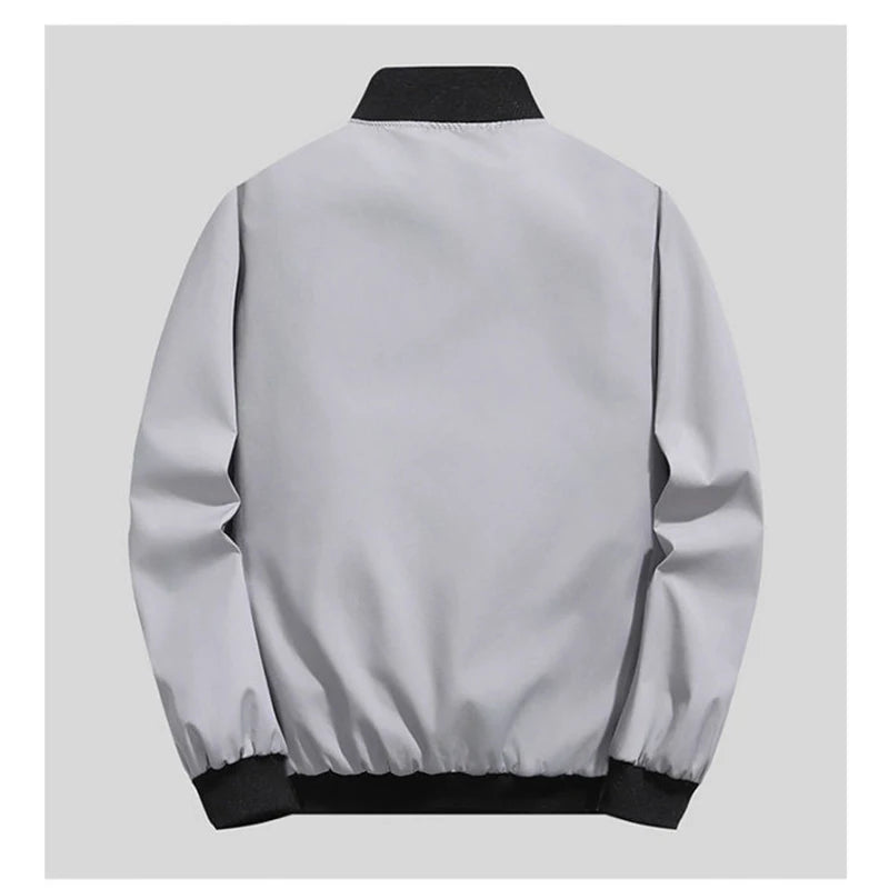 Man Leisure Jacket  Solid Color And Comfortable Zipper Style