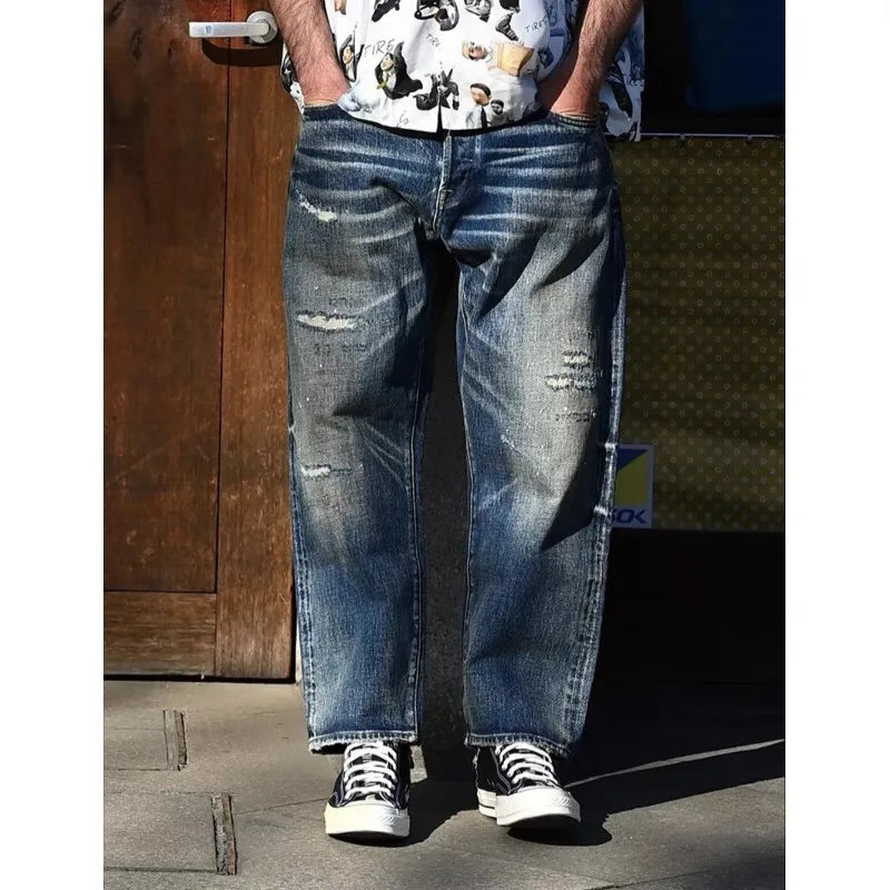 Jeans  Distressed Loose Fit High Street For Men