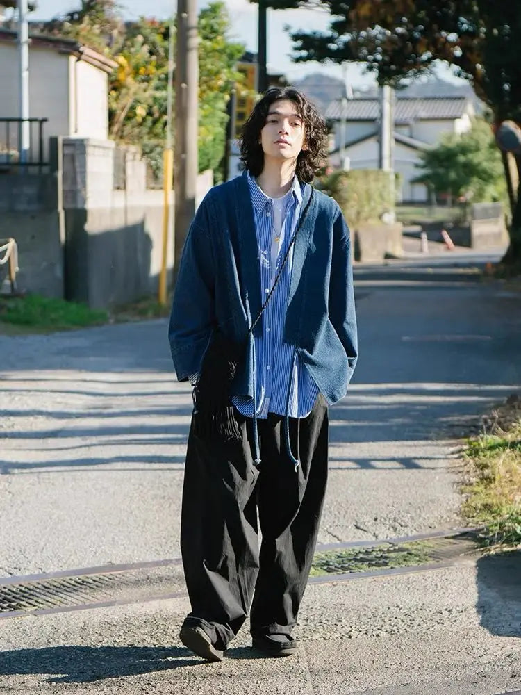 Vintage Denim Coat Men Women Unisex Oversized
