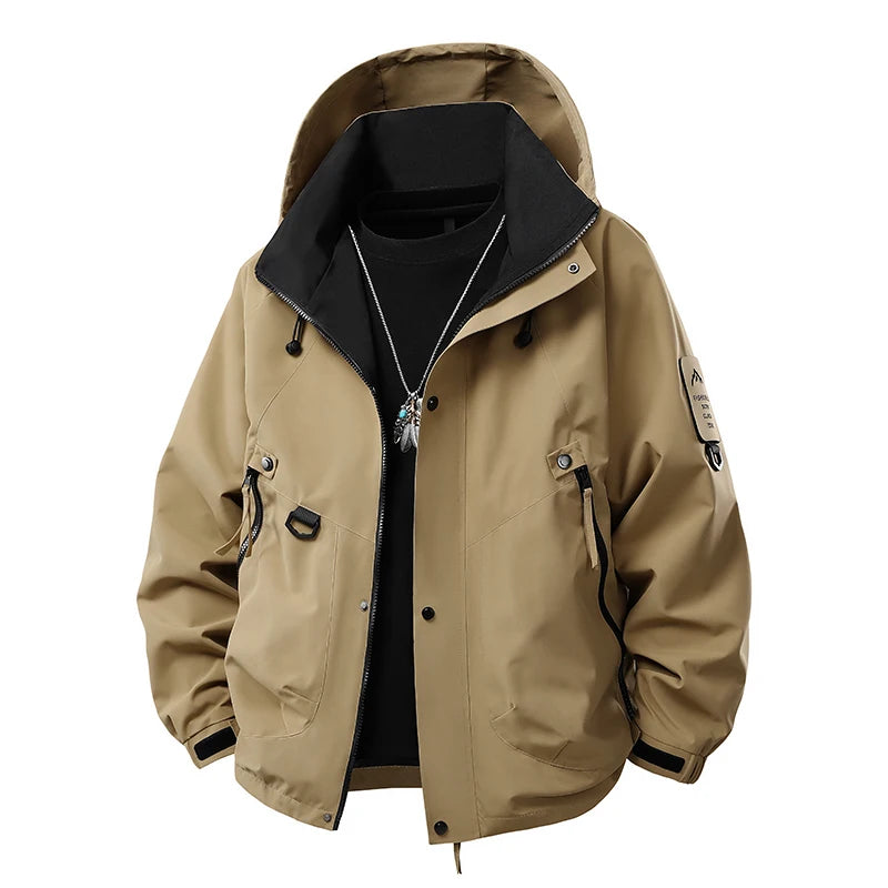 Men's Windbreaker Jacket  Casual Coat for Camping